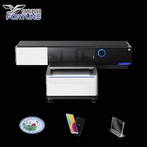 FORTUNE mini plastic bag printing machine for small business in mobile phone printing flatbed 6090 uv printer