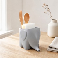 Étagère de comptoir de cuisine multifonctionnelle en plastique durable avec égouttoir et porte-couverts
