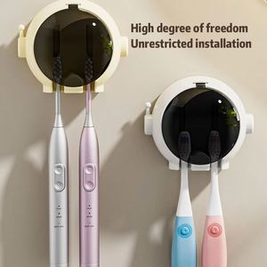 Creative Astronaut Design Self-adhesive <b>Toothbrush</b> <b>Holder</b> with Multifunctional Hook for Kitchen & Bathroom Storage - Product Image 5