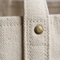Sac fourre-tout en toile de coton personnalisé, réutilisable, avec poignée en cuir, 40 cm x 35 cm, pour courses, trajets quotidiens, cadeau promotionnel