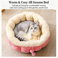Lit pour chat de luxe moderne 2026 en promotion avec housse amovible et lavable, lit lounge rond, idéal pour l'intérieur