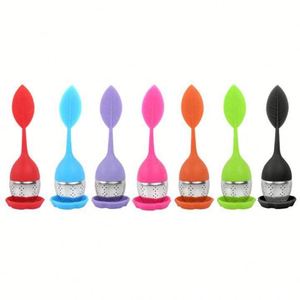 Infuseur à thé réutilisable anti-brûlure en acier inoxydable écologique avec poignée en silicone, outil de cuisine facile à nettoyer pour usage domestique - Product Image 4
