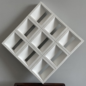 Pannello Decorativo in PU Effetto Pietra 3D, Lastra a Griglia Cava per Decorazione d'Interni - Product Image 1