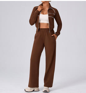 OEM/ODM 2026 Conjunto Deportivo de 2 Piezas para Mujer, Reversible, Tallas Grandes, Chaqueta y Pantalones Jogger, Transpirable, Spandex/Algodón - Product Image 5