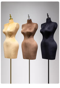 Mannequin féminin grande taille coloré, demi-corps, mousse PU, gros buste, gros hanches, buste supérieur, mannequin pour l'affichage de vêtements de détail - Product Image 5