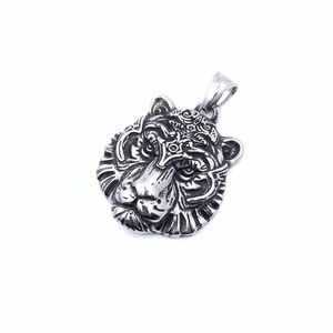 Collar con Colgante de Cabeza de Tigre de la India, Estilo Punk Rock, en Acero Inoxidable, Joyería de Moda Animal - Product Image 4