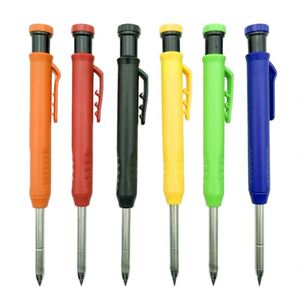 Crayon de charpentier robuste, marqueur mécanique pour trous profonds, outil de construction avec taille-crayon pour charpentiers et architectes - Product Image 1