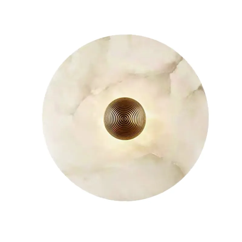 Luminaires LED forme d'intérieur moderne, 2 pièces, pierres de marbre rondes en métal pour maison, lampes