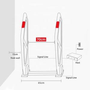 Système antivol classique EM 1KHz en gros pour usine, en ABS blanc, avec alarme sonore et lumineuse, système EAS pour librairie - Product Image 5