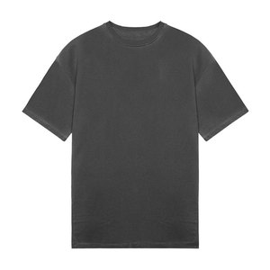 ผู้ผลิตเสื้อยืดสีดำแบบสั่งทำพิเศษสำหรับฤดูร้อน เสื้อยืดคอตตอนเนื้อหนา ทรงหลวมไหล่ตก เสื้อยืดทรงใหญ่โอเวอร์ไซส์ เสื้อยืดเปล่าสำหรับผู้ชาย - Product Image 4