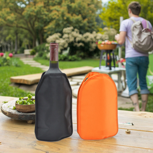 Refroidisseur de bouteille flexible avec logo personnalisé, garde le vin et les boissons au frais, manchon isolant portable pour bouteilles de <span class=keywords><strong>champagne</strong></span> et de vin - Product Image 5