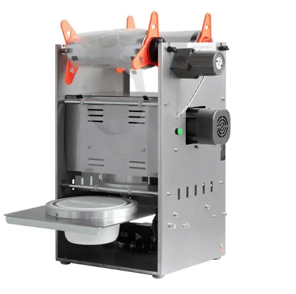 China Manual Boba Tea Cup Sealing Machine 4 Cup Sealing Machine For Jelly Milk Cup Tray Sealer