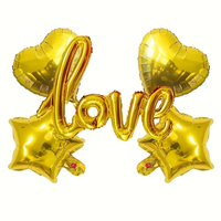 Ballons en feuille d'aluminium en forme de cœur rose de 40 pouces, 5 pièces/ensemble, décorations pour fêtes du Nouvel An