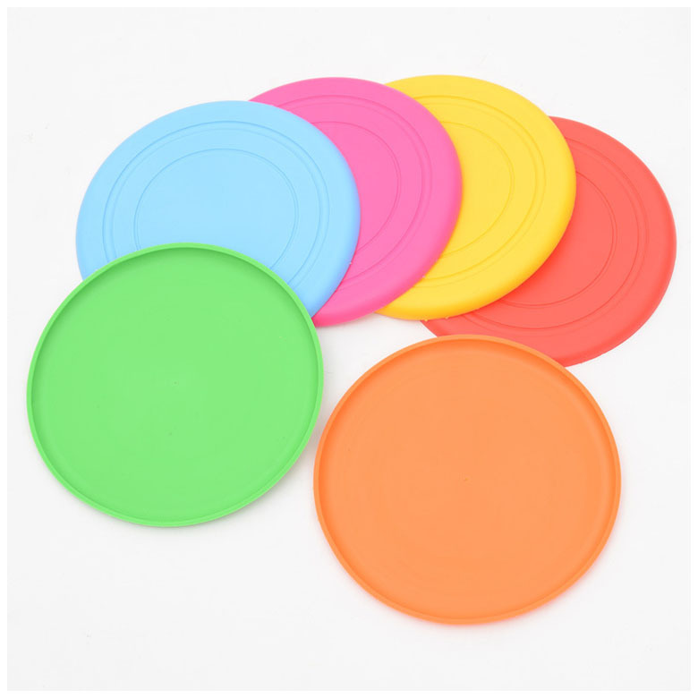 Formation de Chien Frisbee Doux Jeter, Disque Volant Chercher Silicone Dents Jouet Amusant