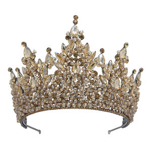 Diadème de Mariage en Cristal Personnalisé Miss Univers, Coiffe Couronne de Reine pour Mariée et Femmes en Vert, Bleu, Rouge, Violet, Or - Product Image 3