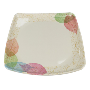 Vaisselle, assiette carrée en mélamine à bord festonné <span class=keywords><strong>de</strong></span> 10,5 pouces, profonde, pour la cuisine <span class=keywords><strong>de</strong></span> <span class=keywords><strong>rue</strong></span>, les tacos sud-américains et les repas quotidiens - Product Image 3