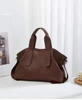 Sac fourre-tout vintage de luxe en cuir PU résistant à l'eau, grande taille, couleur unie, tendance été-automne, pour femme, avec poignée supérieure et bandoulière