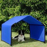 Moderne extra grote hondentent voor honden & katten, waterdichte schuilplaats met grondspijker, grijs zon- en regenhoes