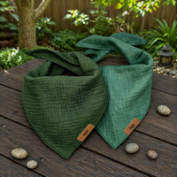 Bandana pour chien personnalisable avec logo, en coton à carreaux, réglable, violet et marron, faible MOQ, respirant, léger, vente en gros