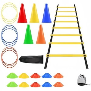 Kit d'entraînement de vitesse avec échelle d'agilité, cônes de football, anneaux, parachute de résistance pour enfants, équipement sportif d'extérieur pour jardin - Product Image 6