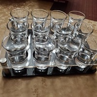 6 pièces/12 pièces ensemble verres à liqueur plateau en plastique support porte-verres à liqueur