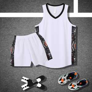 Stok laris seragam basket Amerika uniseks desain Novel pakaian basket kain antiselip cepat kering untuk dewasa dan anak-anak - Product Image 3