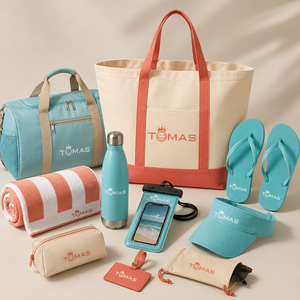 Custom Coastal Resort Gift Set With Canvas Bag Cap Towel And Sunglasses For Guest Programs And Hotel Activities - Product Image 4