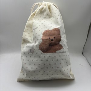 Custom Logo Multi Sizes Durable Recyclable Screen Printed Toothbrush <b>Pouches</b> for Travel <b>Drawstring</b> Canvas Laundry Brush Bags - Product Image 5