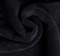 Vente en gros de serviettes noires de qualité industrielle résistantes à la décoloration tolérantes au chlore pour les coiffeurs Centres de fitness