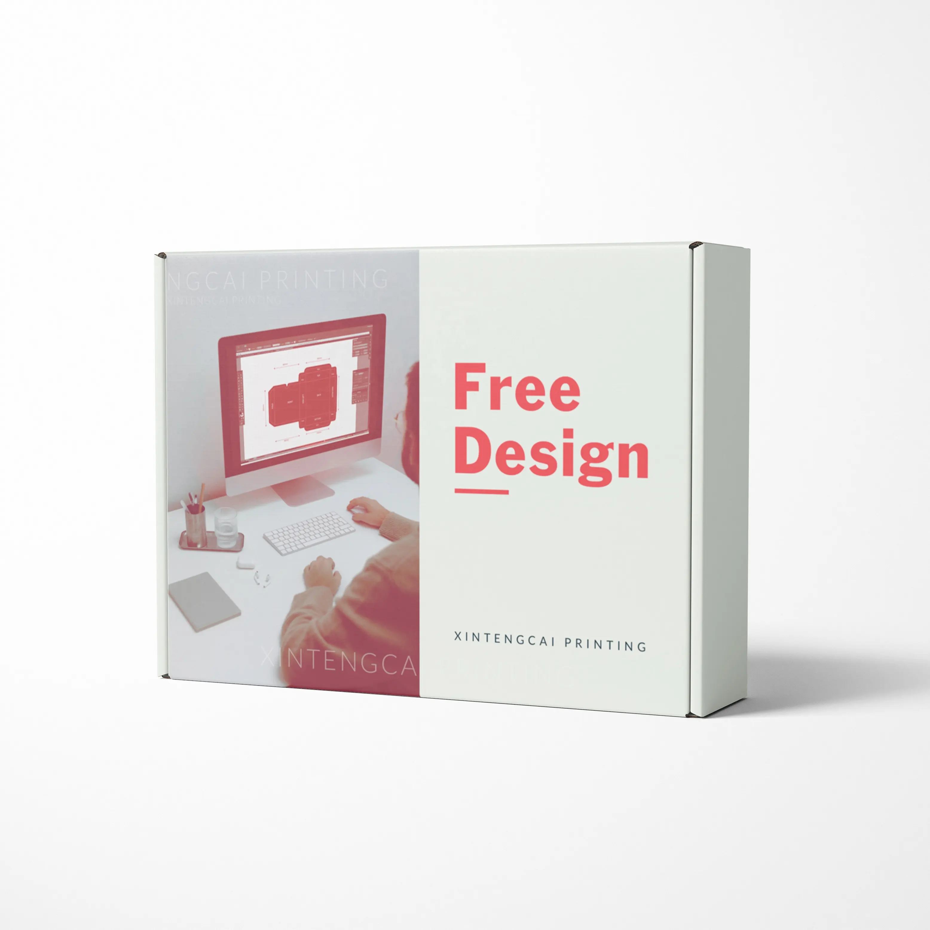 Free Design Mailer Box mit benutzer definiertem Logo, Wellpappe verpackung Box für kleine Unternehmen