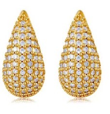 ต่างหูทรงหยดน้ำสไตล์โบฮีเมียน ดีไซน์หรูหรา ตกแต่งด้วยทอง 18K ชุบทองแดง เหมาะสำหรับผู้หญิงในโอกาสหมั้นและวันครบรอบ - Product Image 2