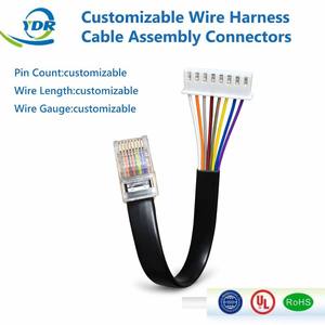 Câble de rallonge téléphonique RJ45 plat personnalisé, traversant, en cuivre étamé, gaine PVC, 1,5 m, 600 V, ISO9001, pour données téléphoniques de bureau - Product Image 1