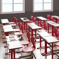 Promotion Mobilier de classe avec pupitres robustes Sièges pliables pour écoles élémentaires Ensemble de meubles de classe