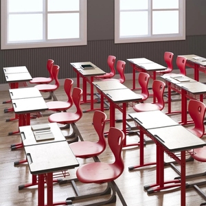 Promotion Mobilier de classe avec pupitres robustes Sièges pliables pour écoles élémentaires Ensemble de meubles de classe - Product Image 3