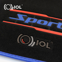 Tapis de voiture universel sport tendance, imperméable et anti-poussière en PVC bleu de 10 mm d'épaisseur, 4 pièces, nouvelle conception IOL 2025, excellente qualité, 500g