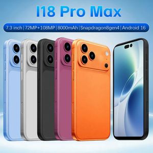 Teléfono Inteligente I18 Pro Max, 16 GB + 1 TB, Batería <span class=keywords><strong>de</strong></span> Gran Capacidad <span class=keywords><strong>de</strong></span> 8000 mAh, Frecuencia <span class=keywords><strong>de</strong></span> Actualización <span class=keywords><strong>de</strong></span> 120 Hz, Pantalla OLED HD <span class=keywords><strong>de</strong></span> 7.3 Pulgadas, Mejor Cámara, 5G, Android - Product Image 2