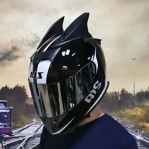 最新デザイン デュアルレンズ 防曇 パーソナライズド オートバイ ヘルメット 内蔵ヘッドホーン フルフェイス - Product Image 3