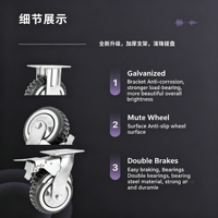 Roda Caster Polyurethane Premium 200mm Putar Dengan Tuas Pengunci Kekuatan Industri Untuk Peralatan Berat Alas Platform