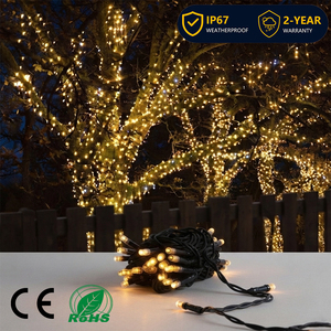 ไฟ LED สายยาวสำหรับตกแต่งต้นไม้ รุ่น ODM OEM IP65 H03RN-F สีดำ ขนาด 5 มม. แสงวอร์มไวท์ 2700K สำหรับพันลำต้น ใช้ไฟ 220V สำหรับสวน ทนฝน ทนหิมะ ใช้งานกลางแจ้งได้อย่างมั่นคง - Product Image 1
