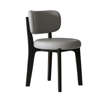 Chaise de salle à manger en bois massif finition crème de luxe légère tabouret de ménage de Style italien nordique moderne Simple dossier de Restaurant salle à manger