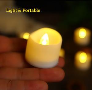 شموع <span class=keywords><strong>LED</strong></span> وامضة OTHC BL-dzlz بضوء أبيض دافئ 2700 كلفن، تعمل في درجات حرارة من -25 إلى 60 درجة مئوية، لتزيين حفلات الزفاف والهالوين، 24 قطعة/عبوة - Product Image 5