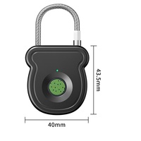 Cadenas antivol biométrique à empreinte digitale pour valise de voyage, tiroir, bagages extérieurs, avec câble en acier