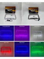 Trontech – éclairage de plaque d'immatriculation LED, taille standard américaine, étanche IP65, 6 couleurs, clignotant de frein et de marche arrière, 3 en 1, 12V, ajustement universel