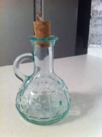 Distributeur d'huile d'olive et de vinaigre en verre vert avec couvercle en liège, bouteille hermétique pour condiments, design carré, lot de 4 pour assaisonnement de cuisine