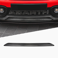 Placa Frontal de Carbono Shasha, Fibra de Carbono Real, Accesorios Exteriores de Decoración para Fiat 500 ABARTH 595 695 Todos los Modelos