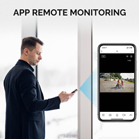 Caméra extérieure intelligente MOES WiFi HD 3MP avec détection de mouvement sonore, vision nocturne couleur, audio bidirectionnel, surveillance de sécurité