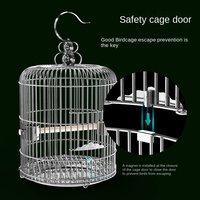 Cages à oiseaux portables en acier inoxydable avec crochet - Plusieurs tailles pour les mynas, les hwameis, les calopsittes et plus encore