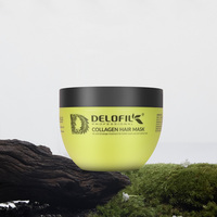 Masker rambut organik Delofil-250ML perawatan pelembap kaya Protein profesional untuk penggunaan Salon & Rumah