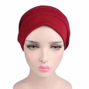 Neueste USA Beste Qualität Weiche Instant Baumwoll hauben New Women Jersey Kopftuch Soft Plain Ethnic Turban Hijabs Pullover Kappe