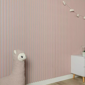 Paneles de pared de <span class=keywords><strong>madera</strong></span> acústica Rosa modernos <span class=keywords><strong>listones</strong></span> de chapa Akupanel personalizados para insonorización Hall apartamento cocina almacén <span class=keywords><strong>Exterior</strong></span> - Product Image 6